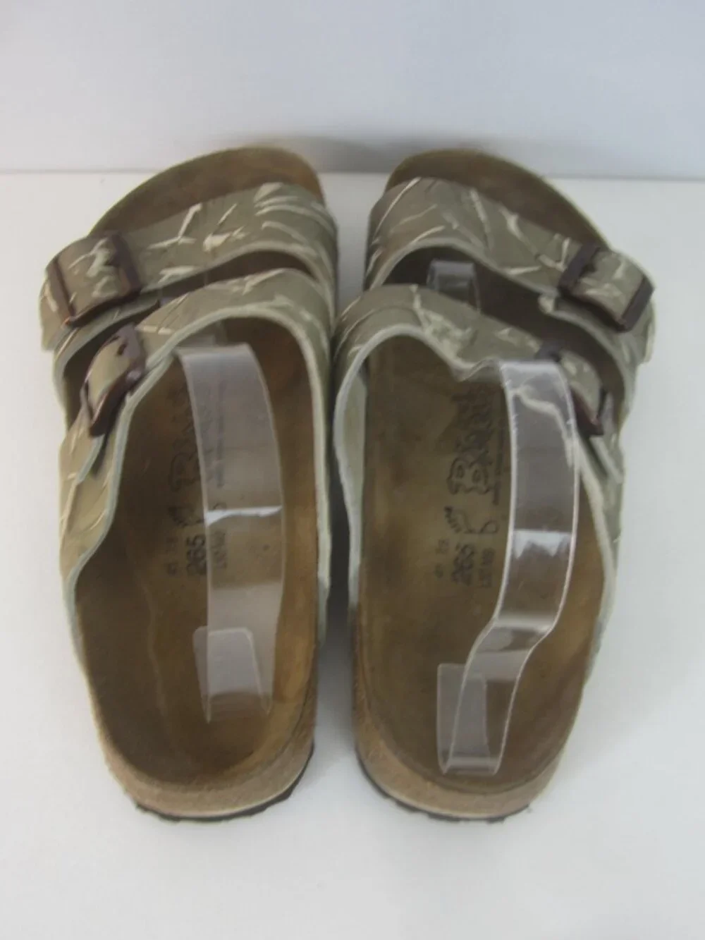 Birkenstock Men 8 M Arizona 2  Strap Camo Green Gray  Sandals Slides Women 10